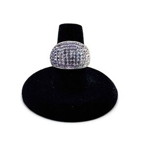 Sterling Silver Swarovski Kaleidoscope Ring Purple Ombre Rhinestone Size 7